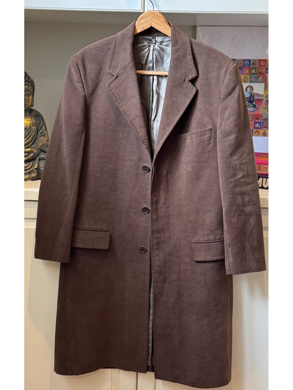 Vintage Zara Brushed Cotton Coat Medium